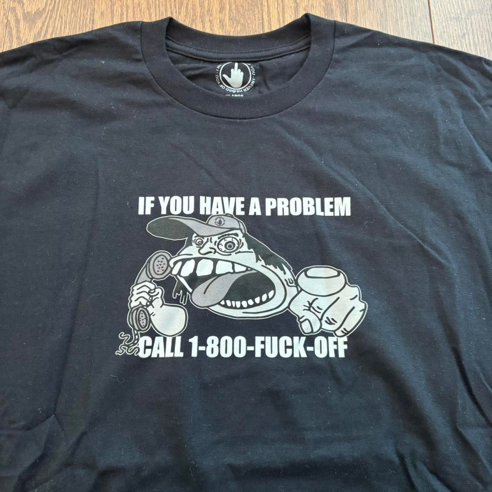I never heard of you before streetwear brand t-shirt f**k off black short sleeve